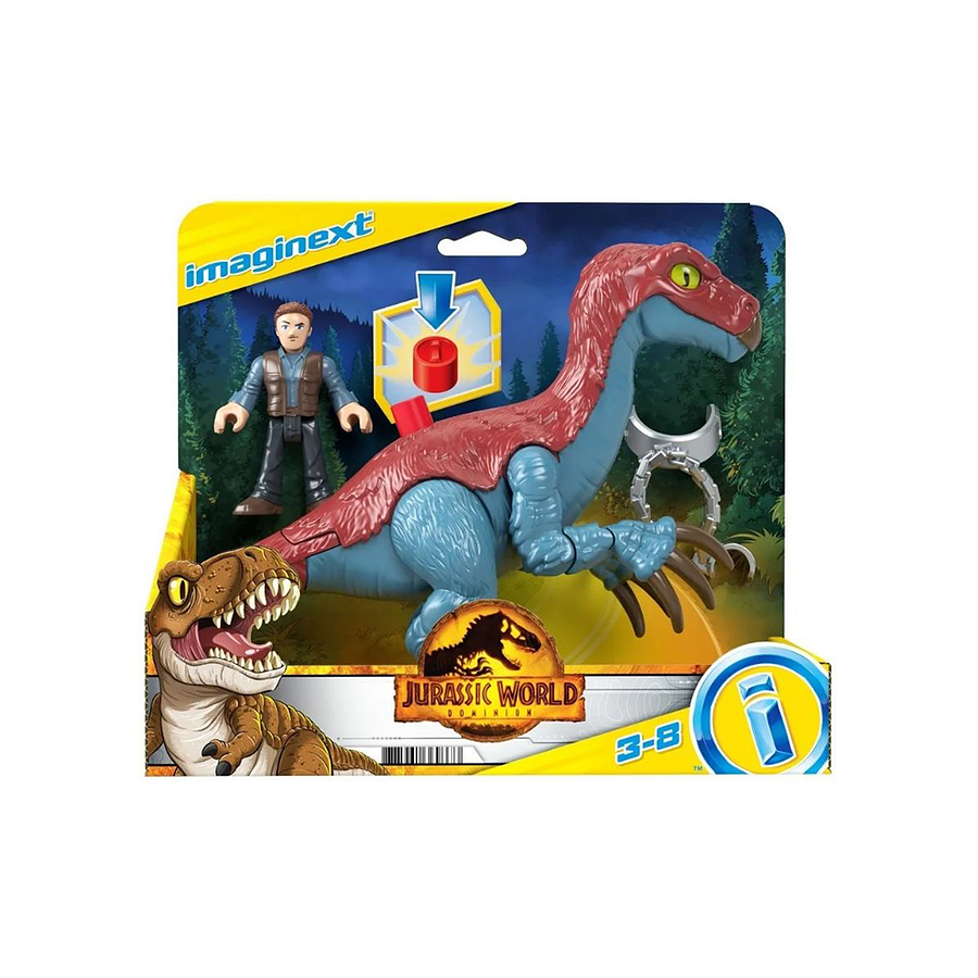 Imaginext Jurassic World 3 Therizinosaurus & Owen  2