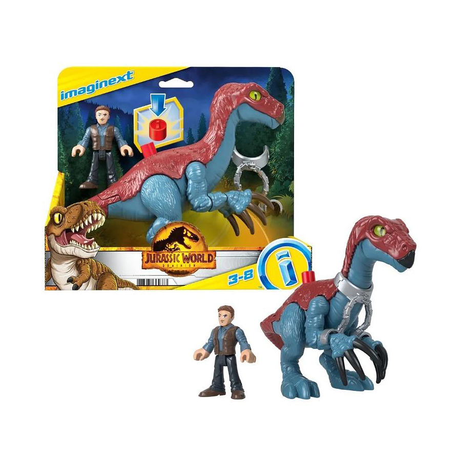 Imaginext Jurassic World 3 Therizinosaurus & Owen  6