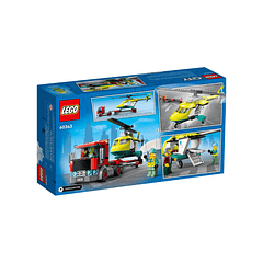 Lego Transporte Del Helicóptero De Rescate 