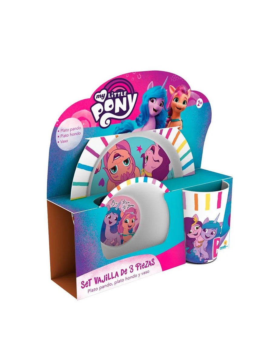 Set Vajilla Melamina X 3 Piezas My Little Pony 1