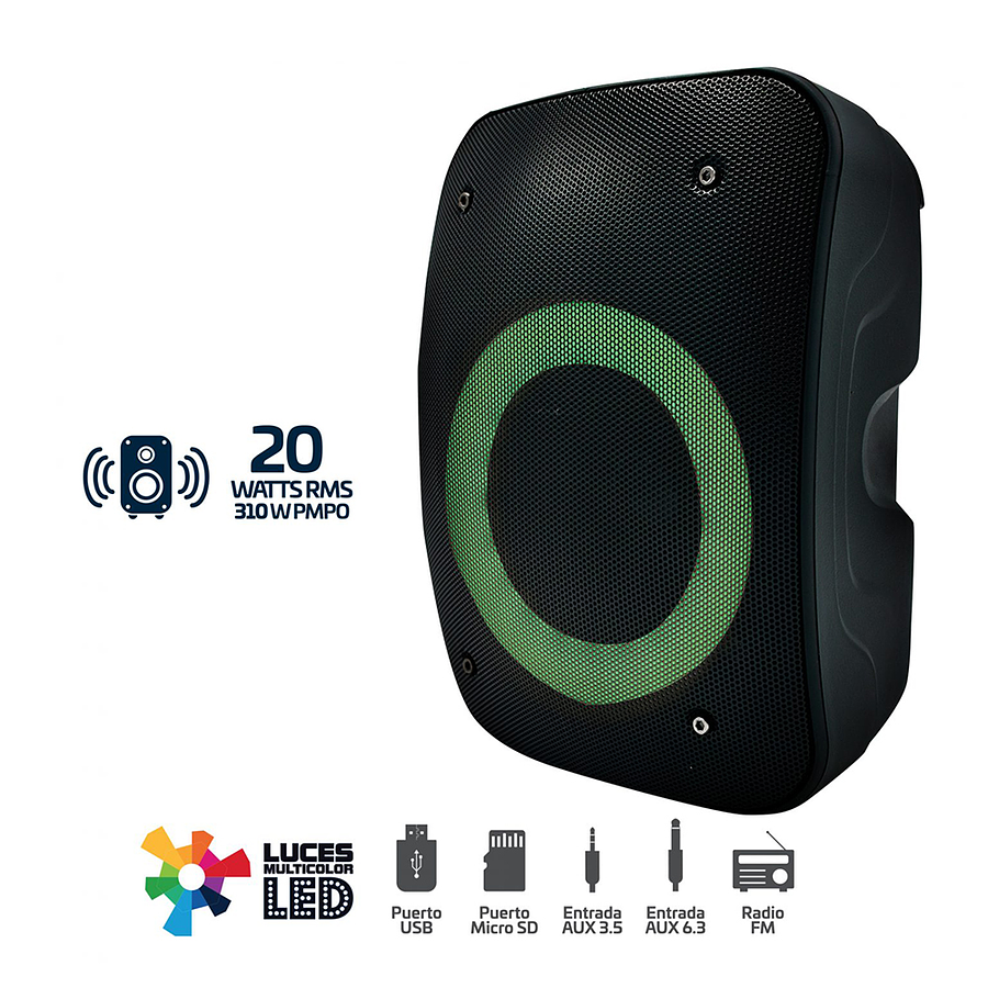 Parlante Recargable Bluetooth 20 Watts 4