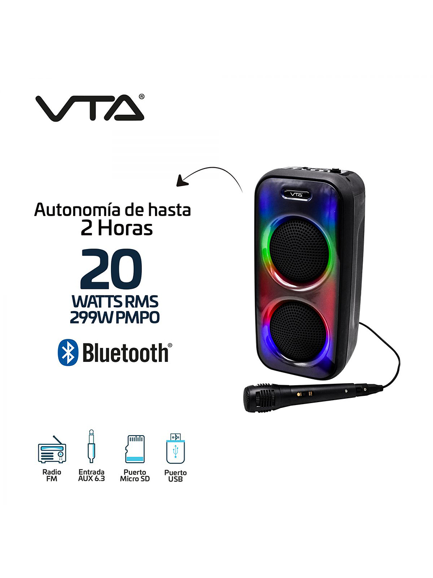 Parlante Recargable Flama VTA-82467 5