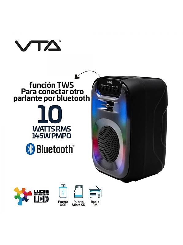 Parlante Recargable VTA-82478 3