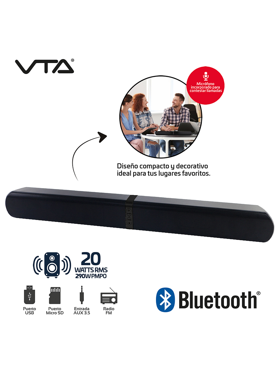 Barra De Sonido Recargable VTA-82608 2