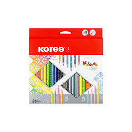 Colores Triangulares Kores Style X 26 Unidades
