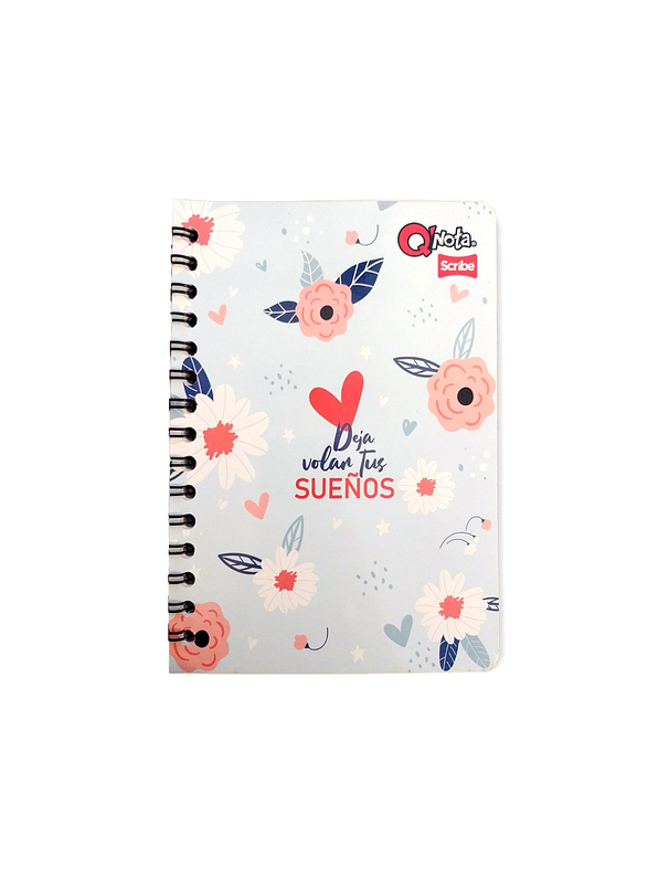 Cuaderno Argollado Qnota Femenino 100 Hojas Cuadros 1