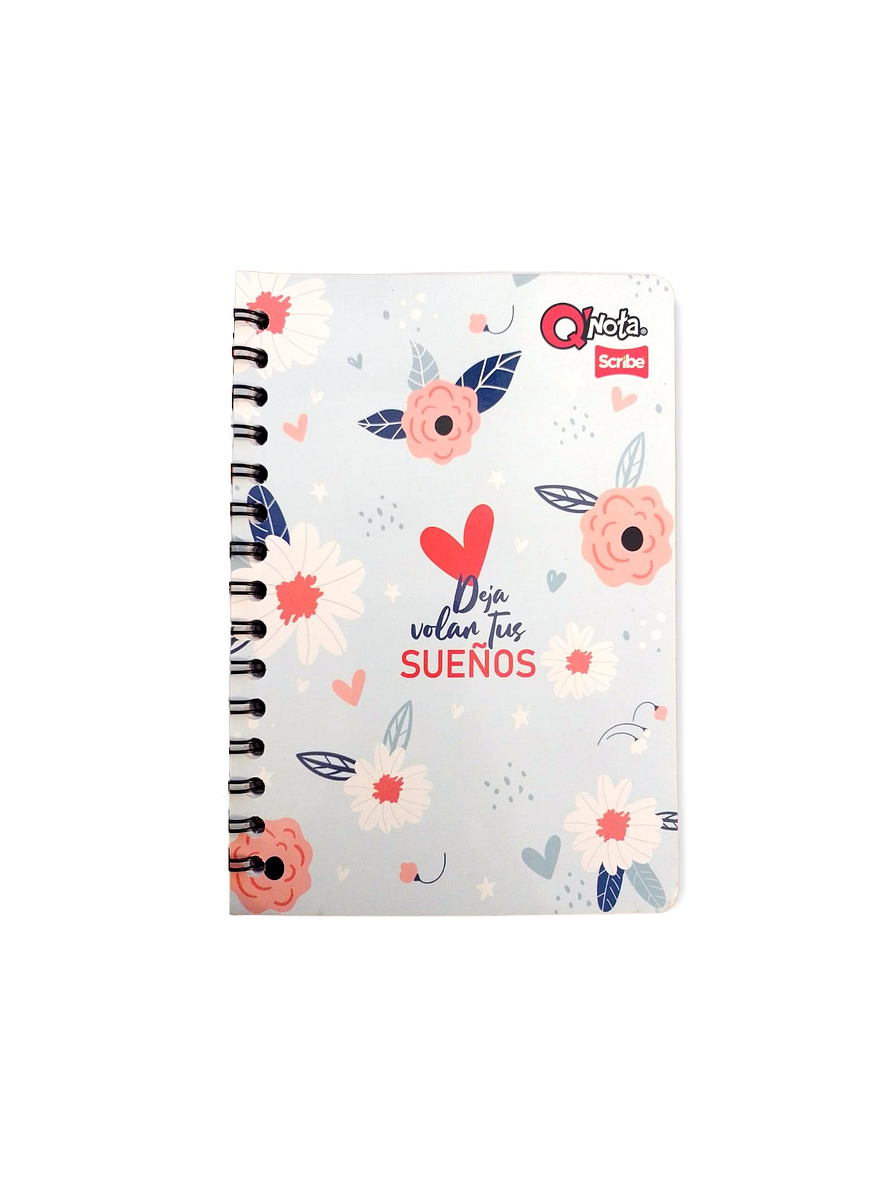 Cuaderno Argollado Qnota Femenino 100 Hojas Cuadros 1
