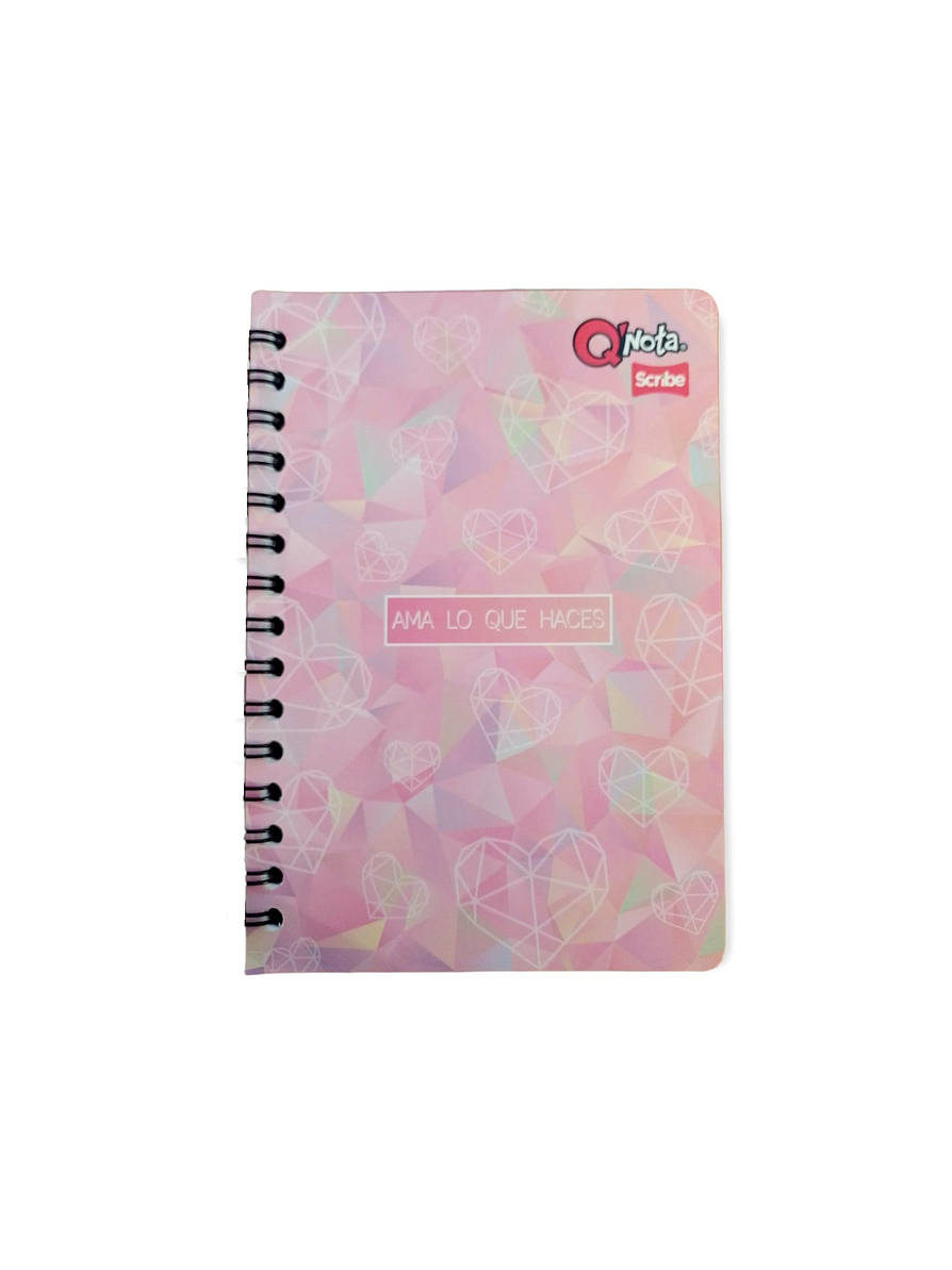 Cuaderno Argollado Qnota Femenino 100 Hojas Cuadros 2