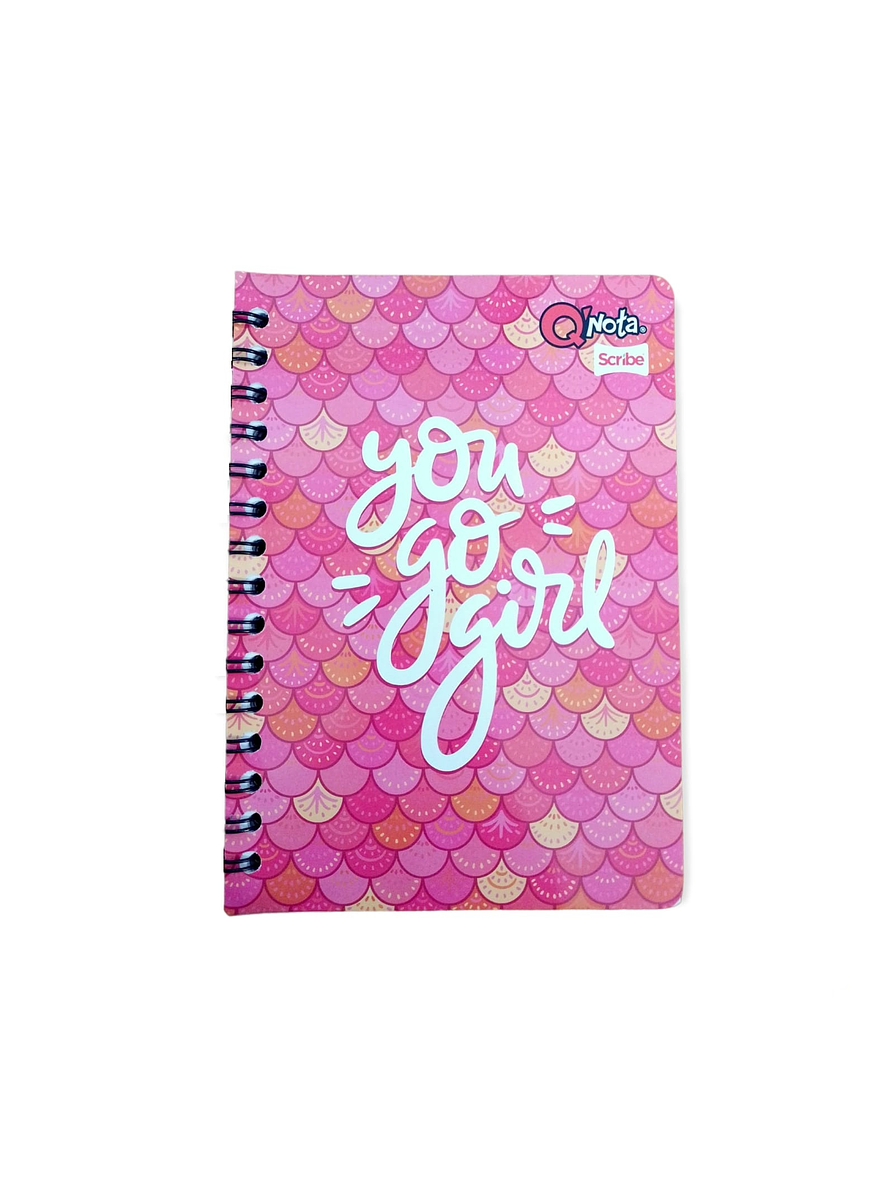 Cuaderno Argollado Qnota Femenino 100 Hojas Cuadros 4