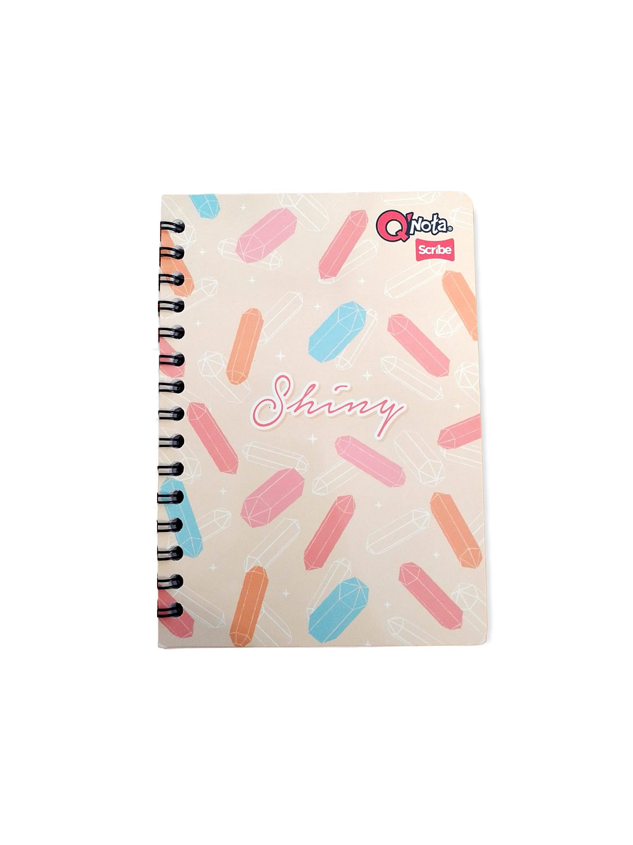 Cuaderno Argollado Qnota Femenino 100 Hojas Cuadros 8