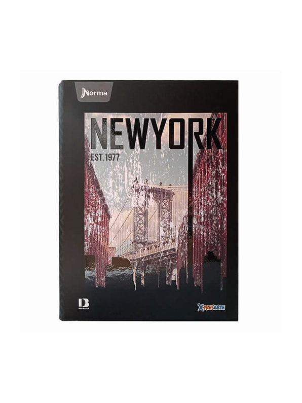 Cuaderno Cosido Pasta Dura X-Presarte 90 Hojas Cuadros Masculino 5