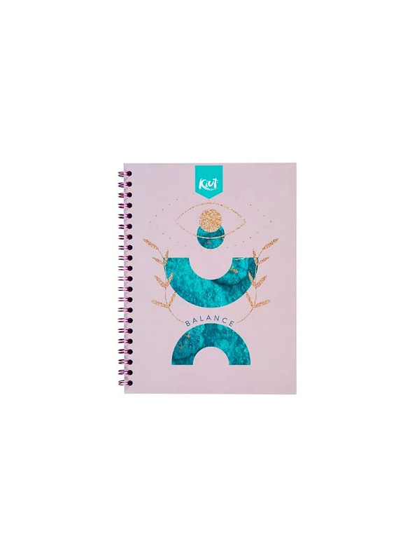 Cuaderno Argollado Pasta Dura Kiut 80 Hojas Cuadros 4