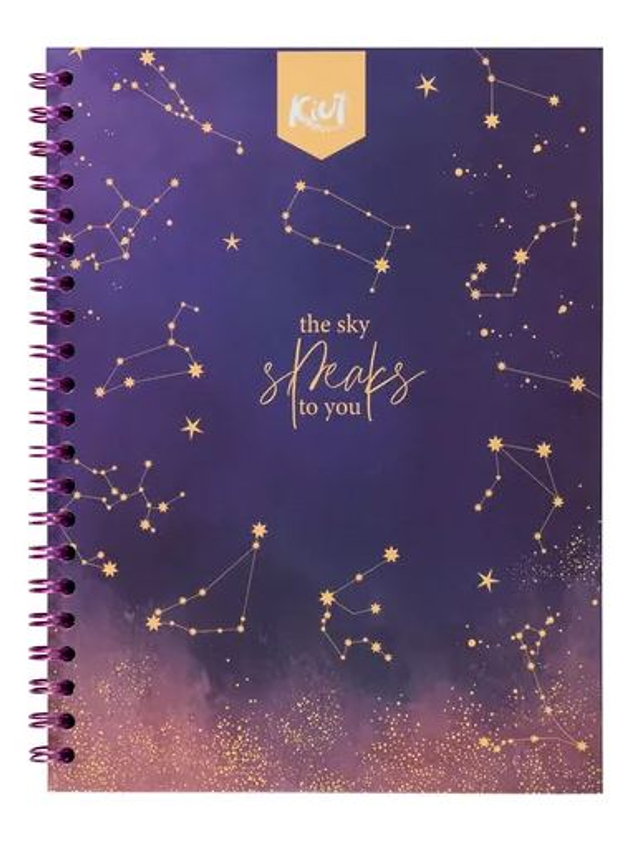 Cuaderno Argollado Pasta Dura Kiut 80 Hojas Cuadros 12