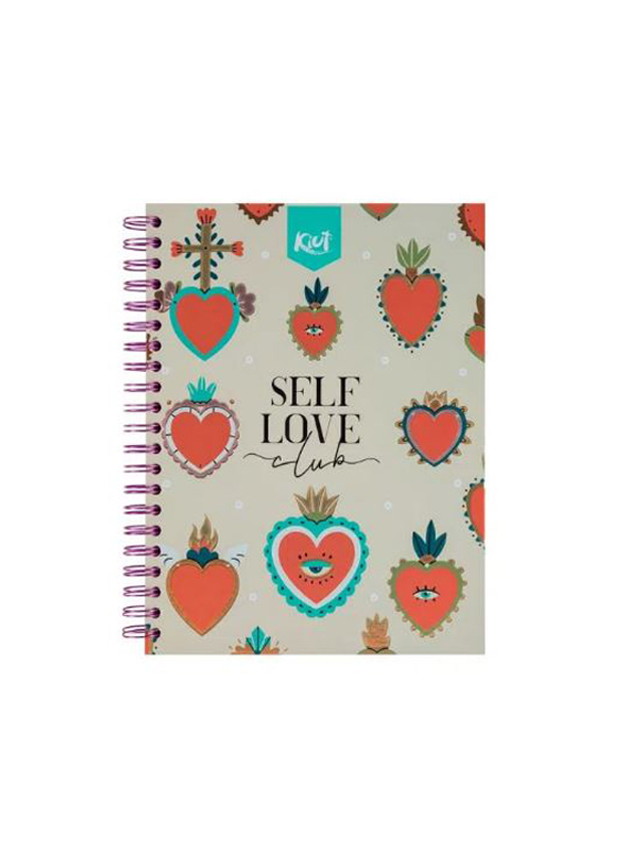 Cuaderno Argollado Pasta Dura Kiut 80 Hojas Cuadros 13