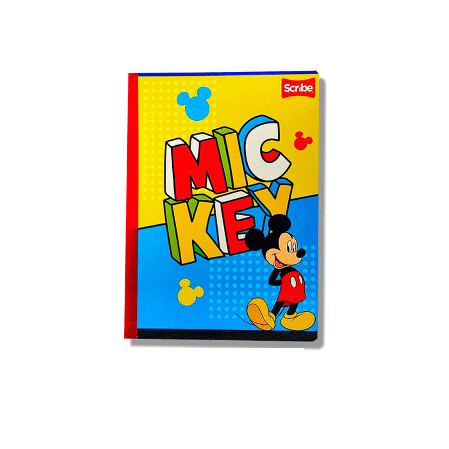Cuaderno Cosido Mickey 50 Hojas Cuadros  1