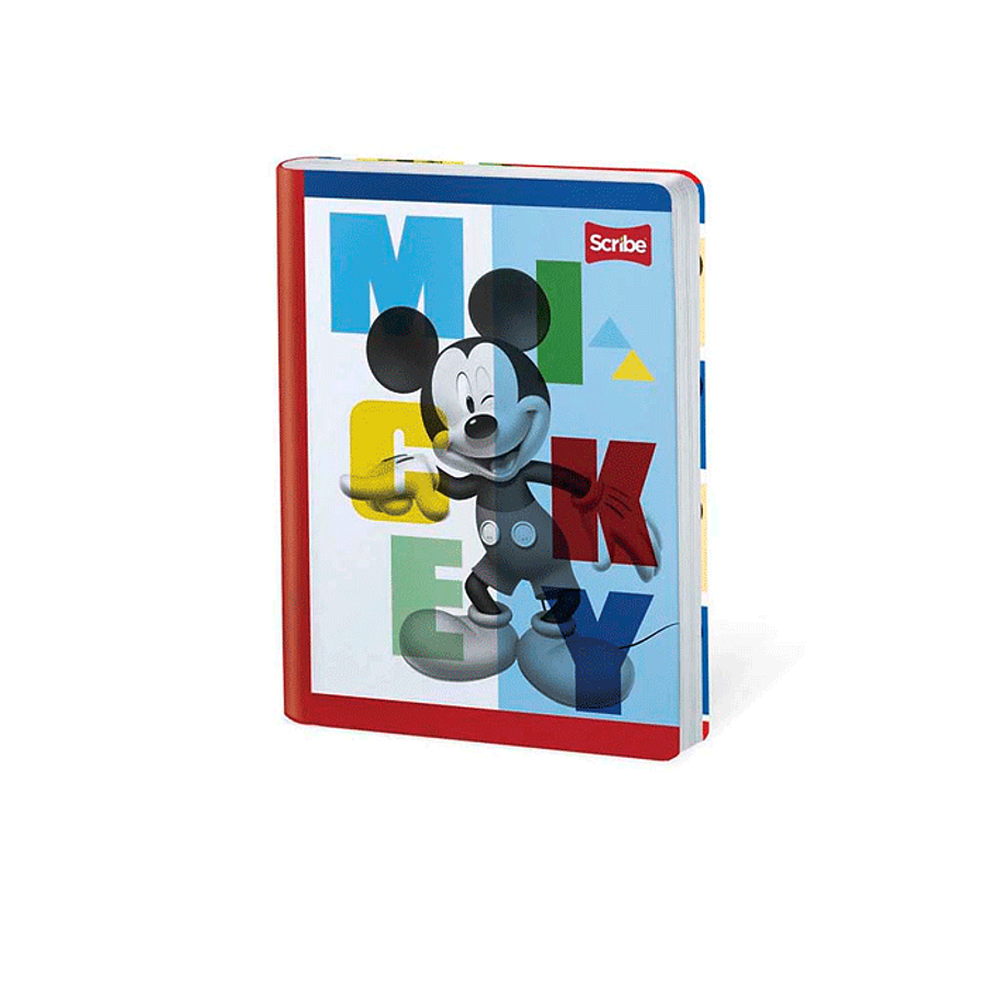 Cuaderno Cosido Mickey 50 Hojas Cuadros  3