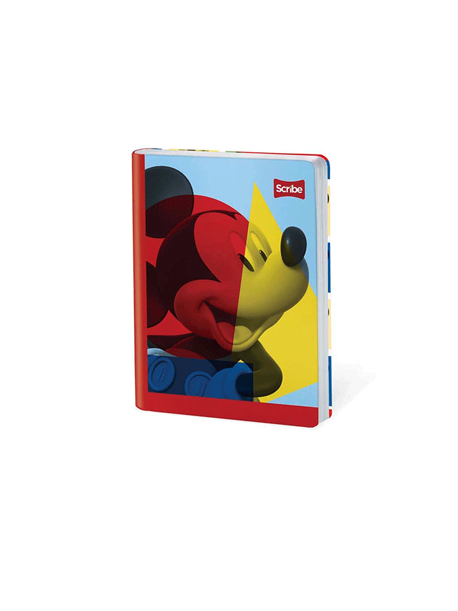 Cuaderno Cosido Mickey 50 Hojas Cuadros  4