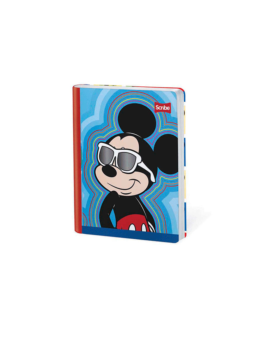 Cuaderno Cosido Mickey 50 Hojas Cuadros  6