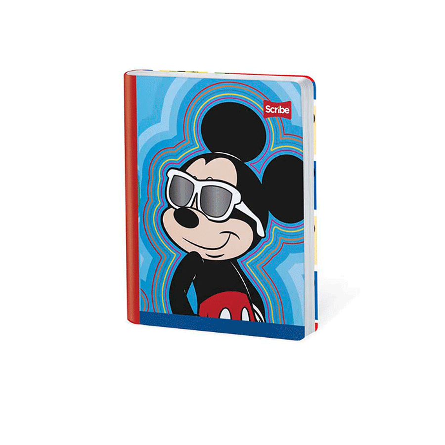Cuaderno Cosido Mickey 50 Hojas Cuadros  6