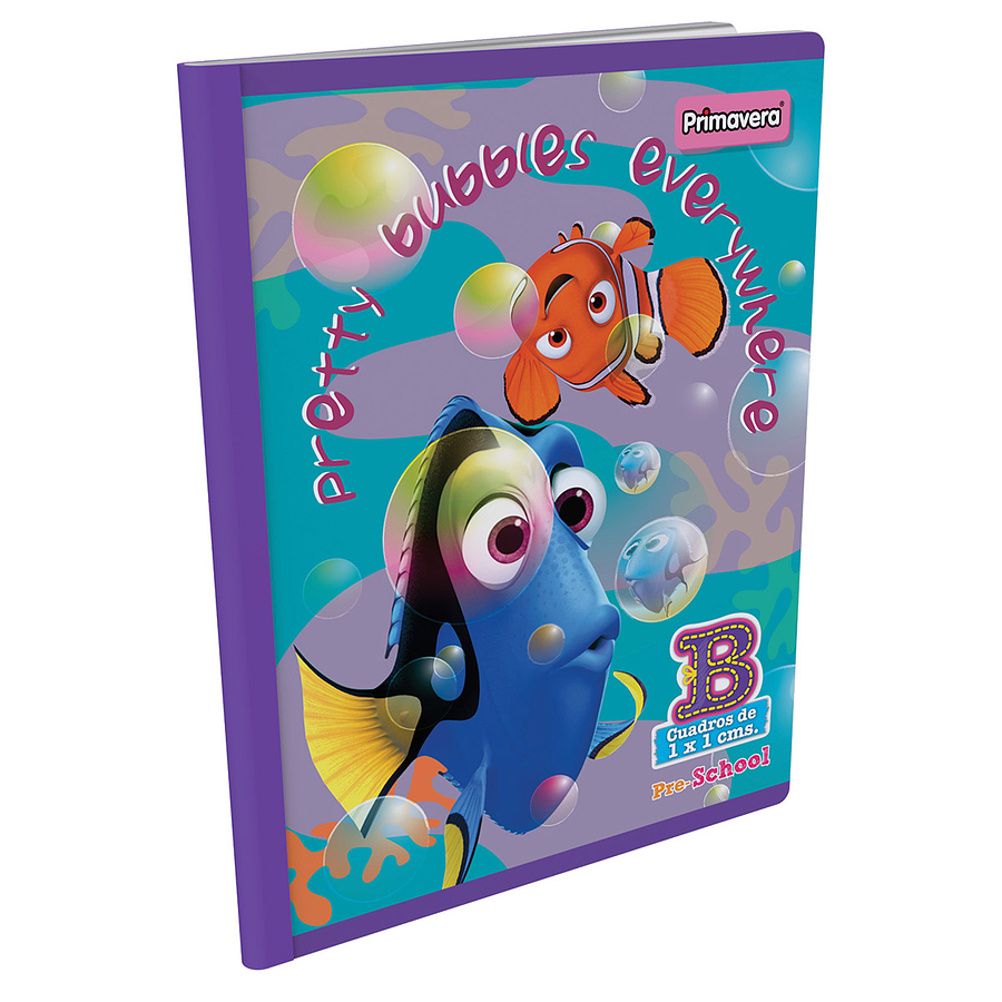 Cuaderno Cosido Primavera Disney 100 Hojas Cuadritos B Niña 10