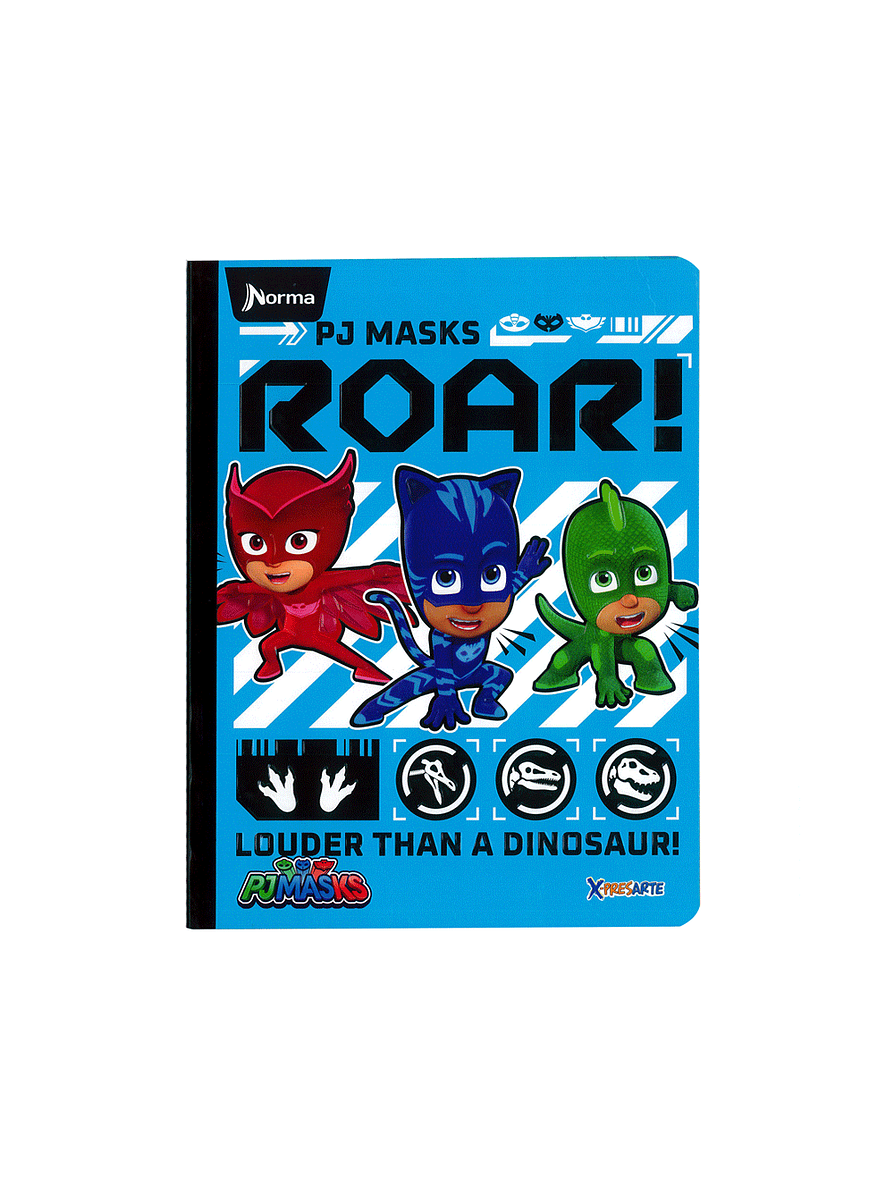 Cuaderno Cosido Norma Pjmasks 50 Hojas Cuadros 1