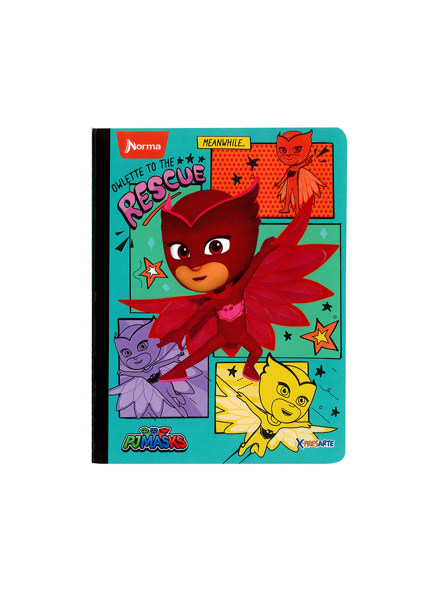 Cuaderno Cosido Norma Pjmasks 50 Hojas Cuadros 2