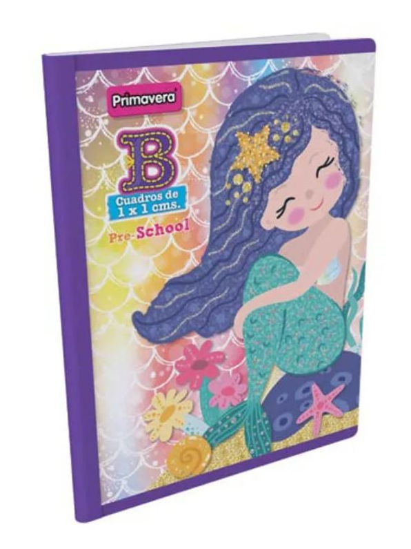 Cuaderno Cosido Primavera 100 Hojas Cuadritos B Niña 9