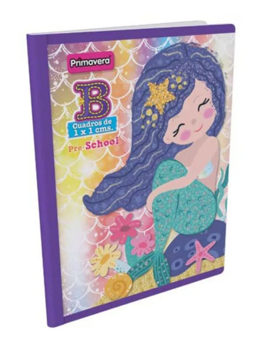 Cuaderno Cosido Primavera 100 Hojas Cuadritos B Niña 9