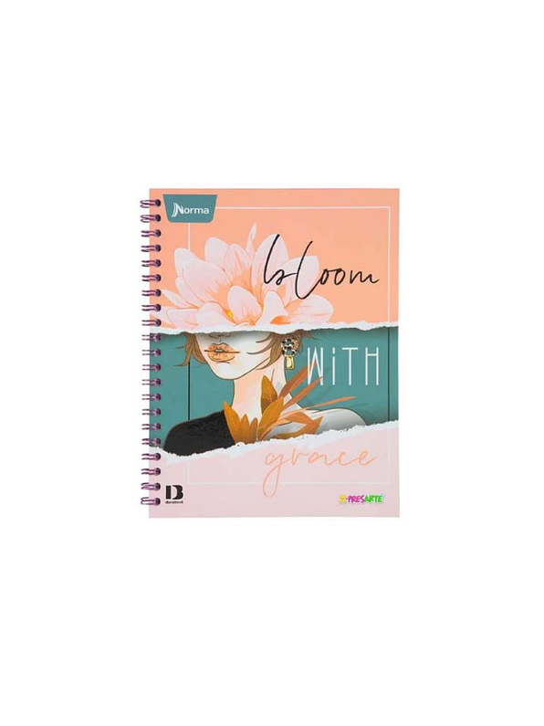 Cuaderno Argollado Pasta Dura Xpresarte Femenino 80 Hojas Cuadros 1