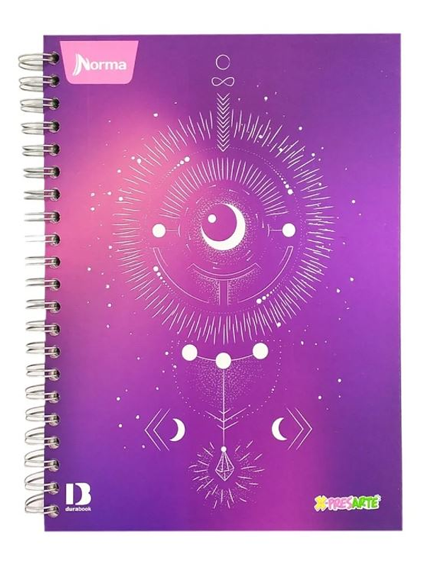 Cuaderno Argollado Pasta Dura Xpresarte Femenino 80 Hojas Cuadros 3