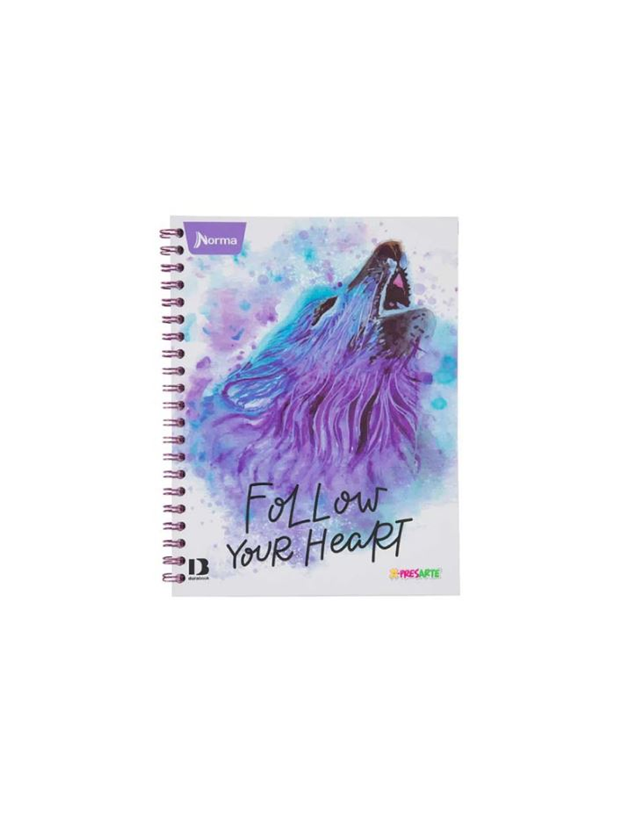 Cuaderno Argollado Pasta Dura Xpresarte Femenino 80 Hojas Cuadros 4