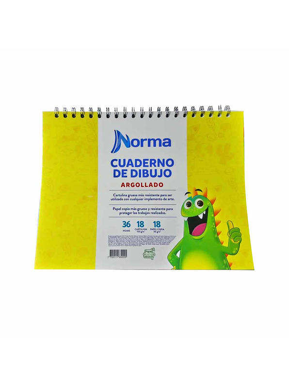 Cuaderno Dibujo Argollado Colores X 18 hojas  1
