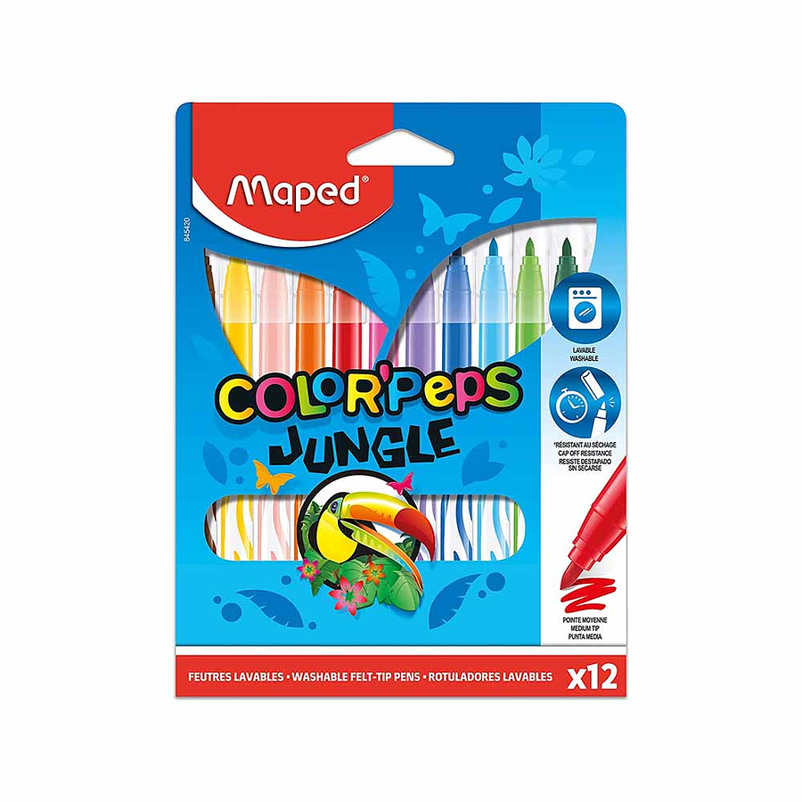 Plumones Maped Color`sPeps Jungle X 12 Unidades 1