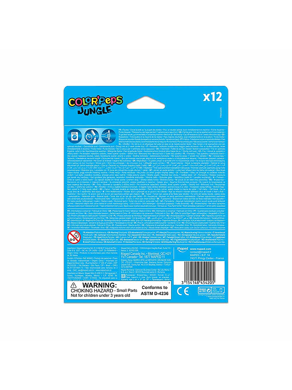 Plumones Maped Color`sPeps Jungle X 12 Unidades 3