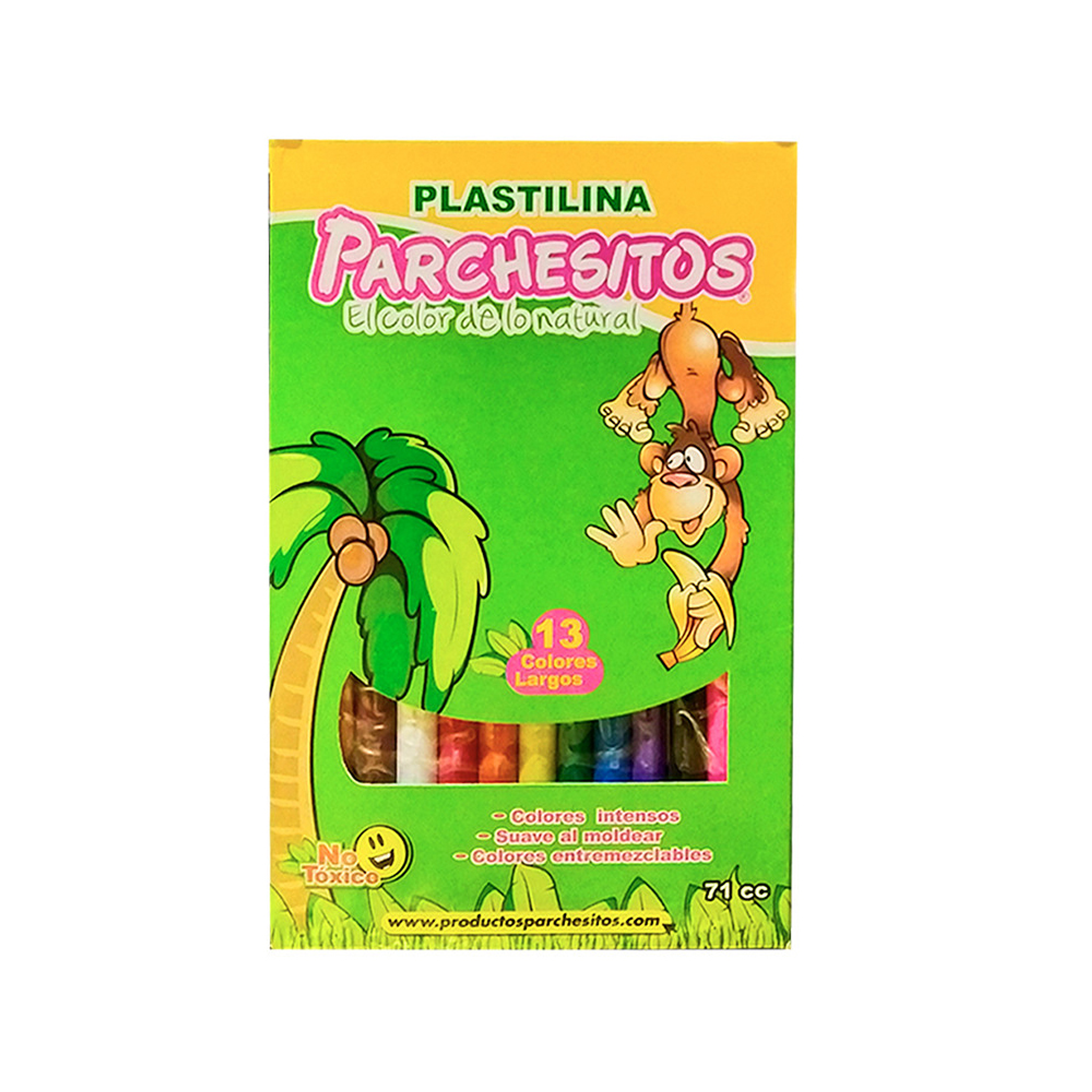 Plastilina Parchesitos Larga X 13 Unidades