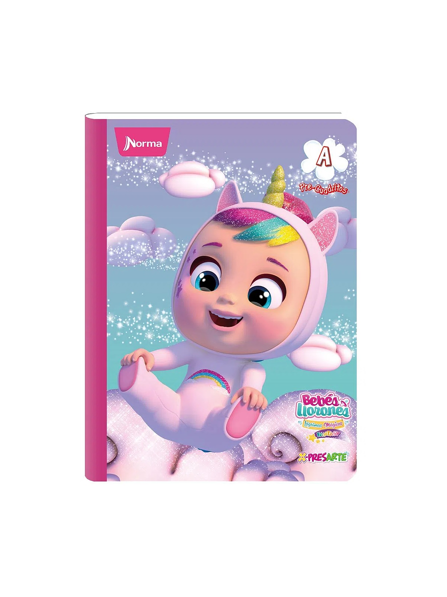 Cuaderno Cosido Norma Bebés Llorones / Stitch / Pony 100 Hojas Cuadritos B 3