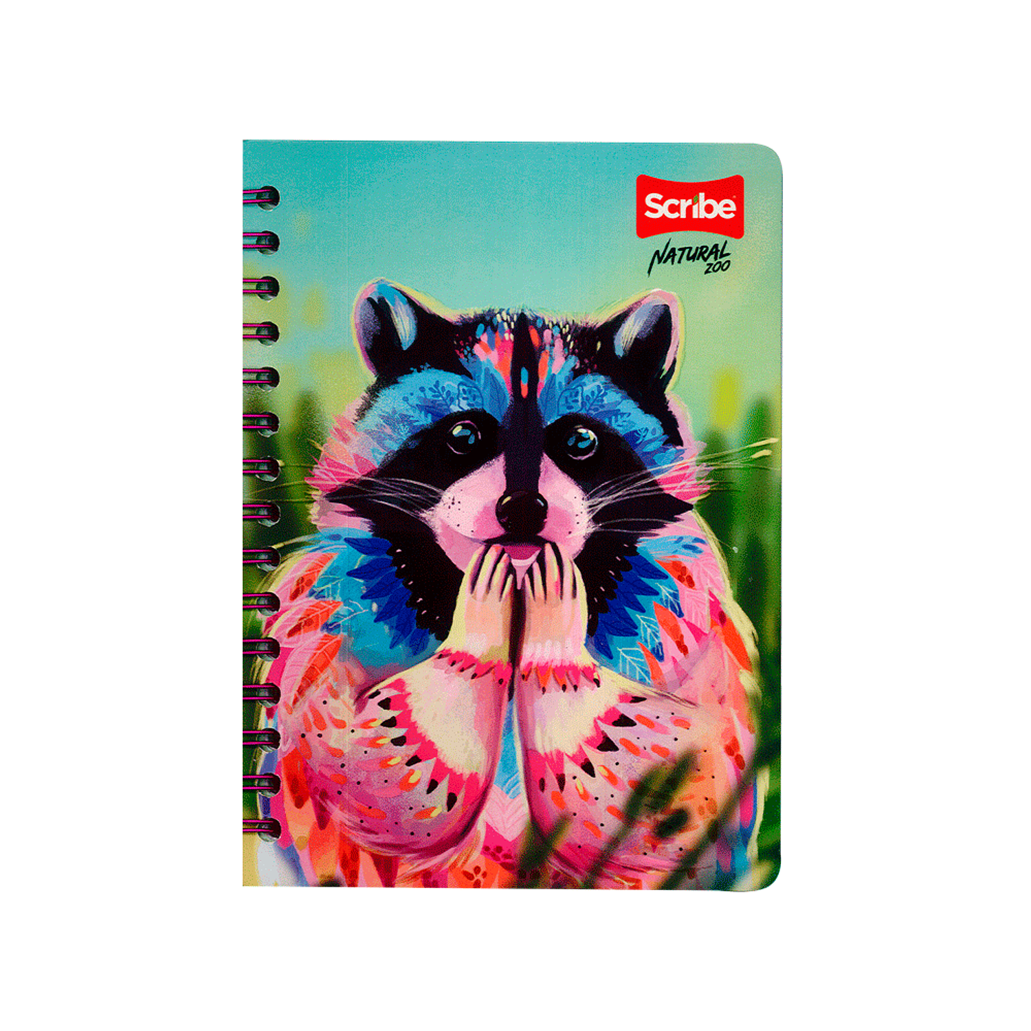 Cuaderno Argollado Natural Zoo 80 Hojas Cuadros 2