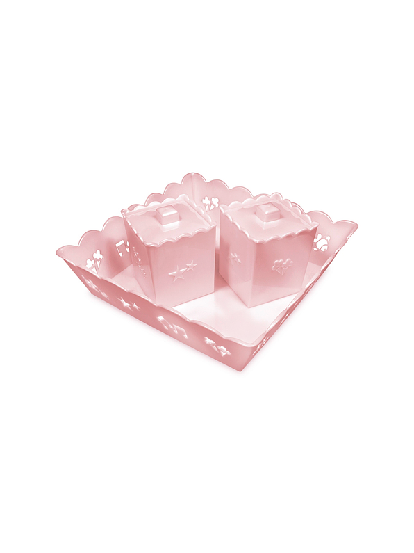 Kit Higiene 3 Piezas (1 bandeja + 1 Porta algodón + 1 Porta copitos) 3