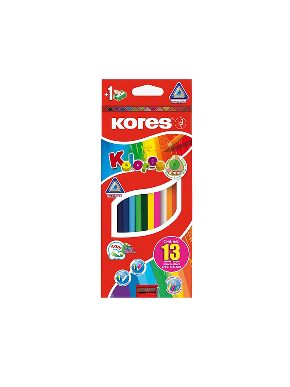 Colores Kores Triangulares 4 mm X 13 Unidades 1