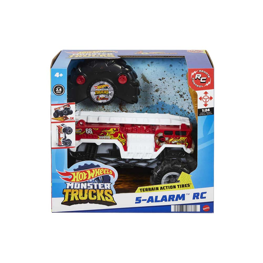 Hot Wheels Monster Trucks Vehículo De Juguete R/C 5 Alarm 1:24 2