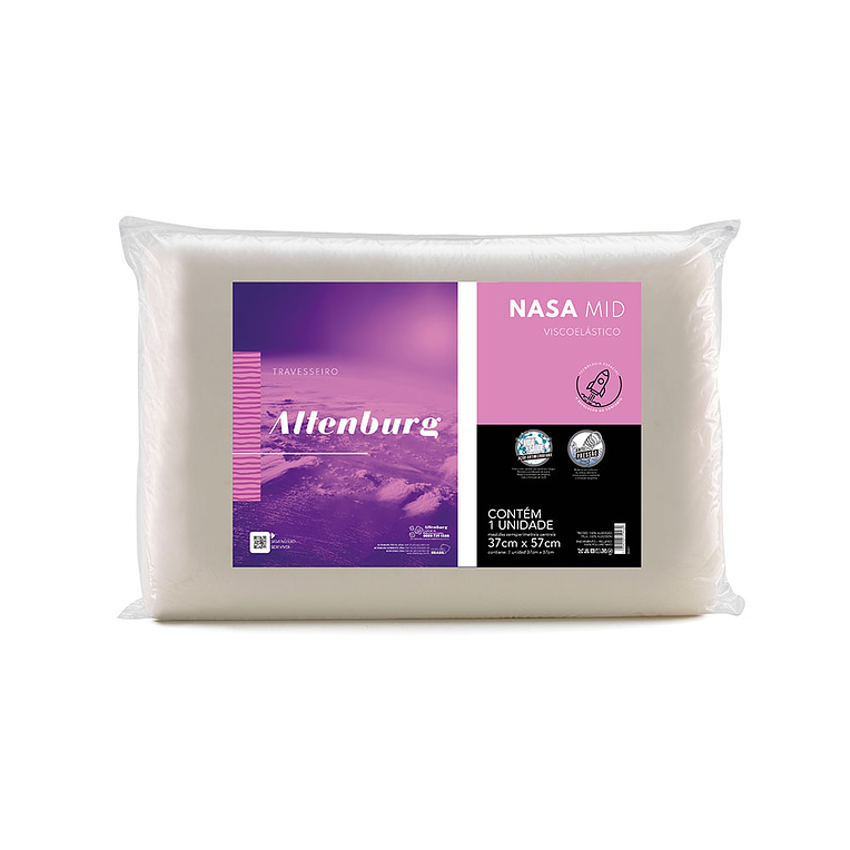 Almohada Visco Elastica Nasa Mid 37 X 57 X 10 Cms