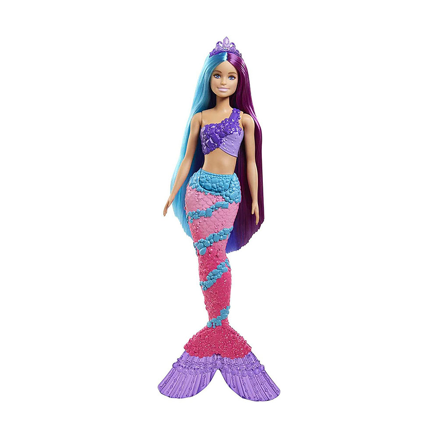 Barbie Dreamtopia Muñeca Sirena Con Pelo De Colores  1