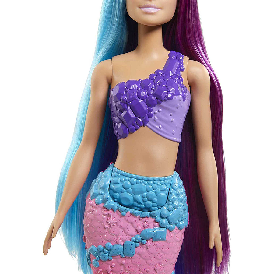 Barbie Dreamtopia Muñeca Sirena Con Pelo De Colores  4