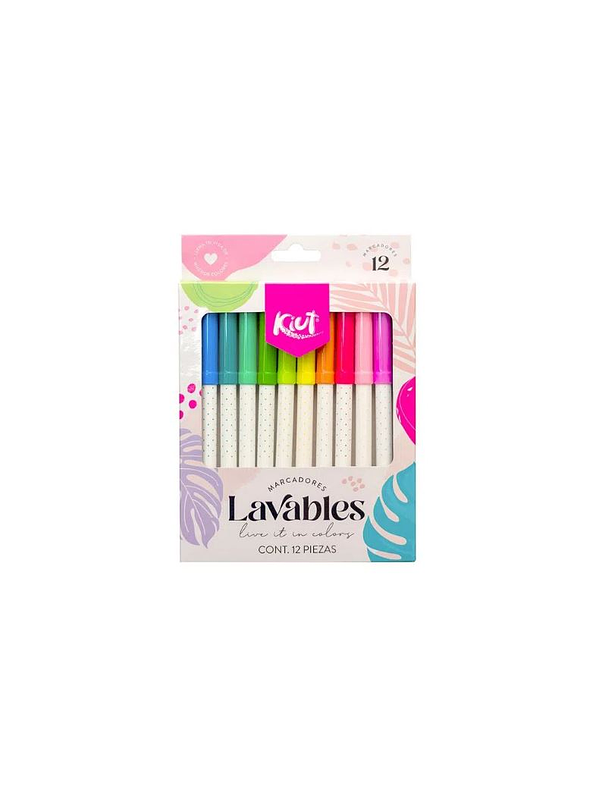 Marcadores Lavables Kiut x 12 Unidades 1