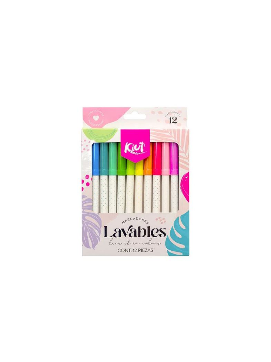 Marcadores Lavables Kiut x 12 Unidades 1