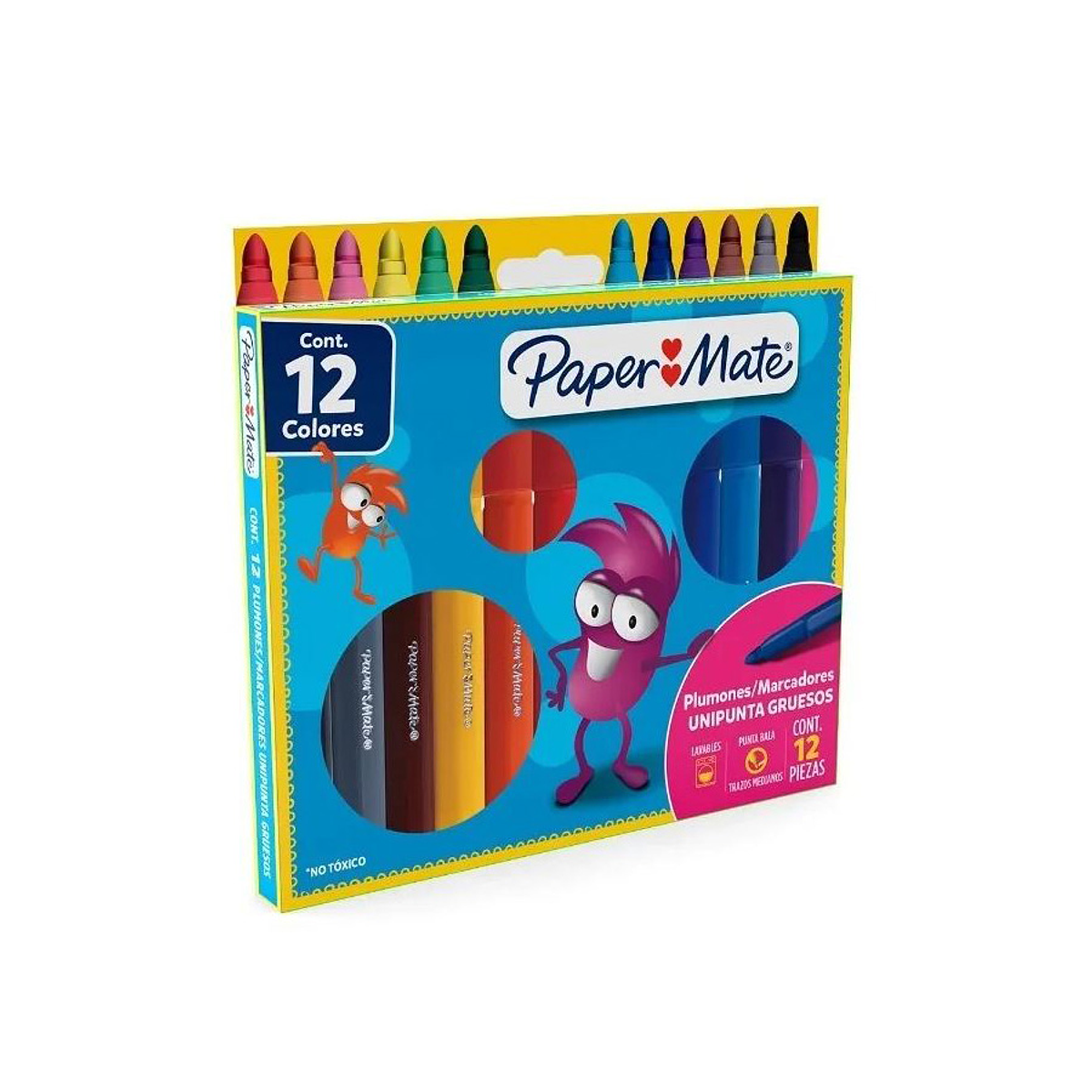 Plumones PaperMate Jumbo X 12 Unidades