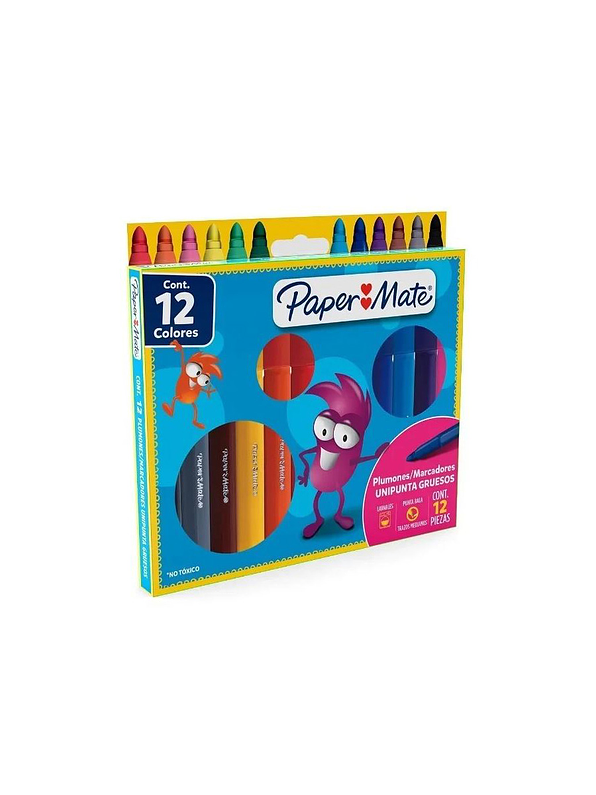 Plumones Paper-Mate Jumbo X 12 Unidades 2