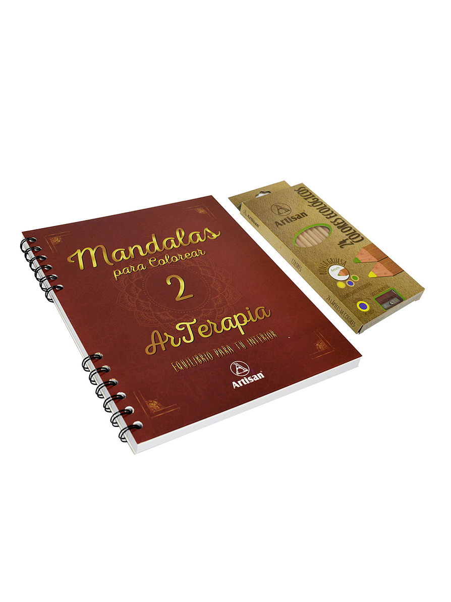 Libro Mándalas 2 + Colores Ecológicos X 24 Unidades 3