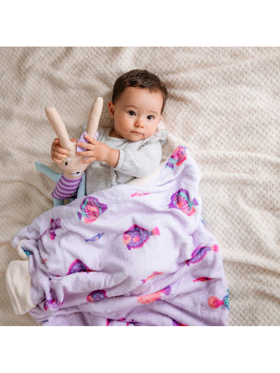 Cobija Para Bebé Estampado De Animalitos De Mar  2