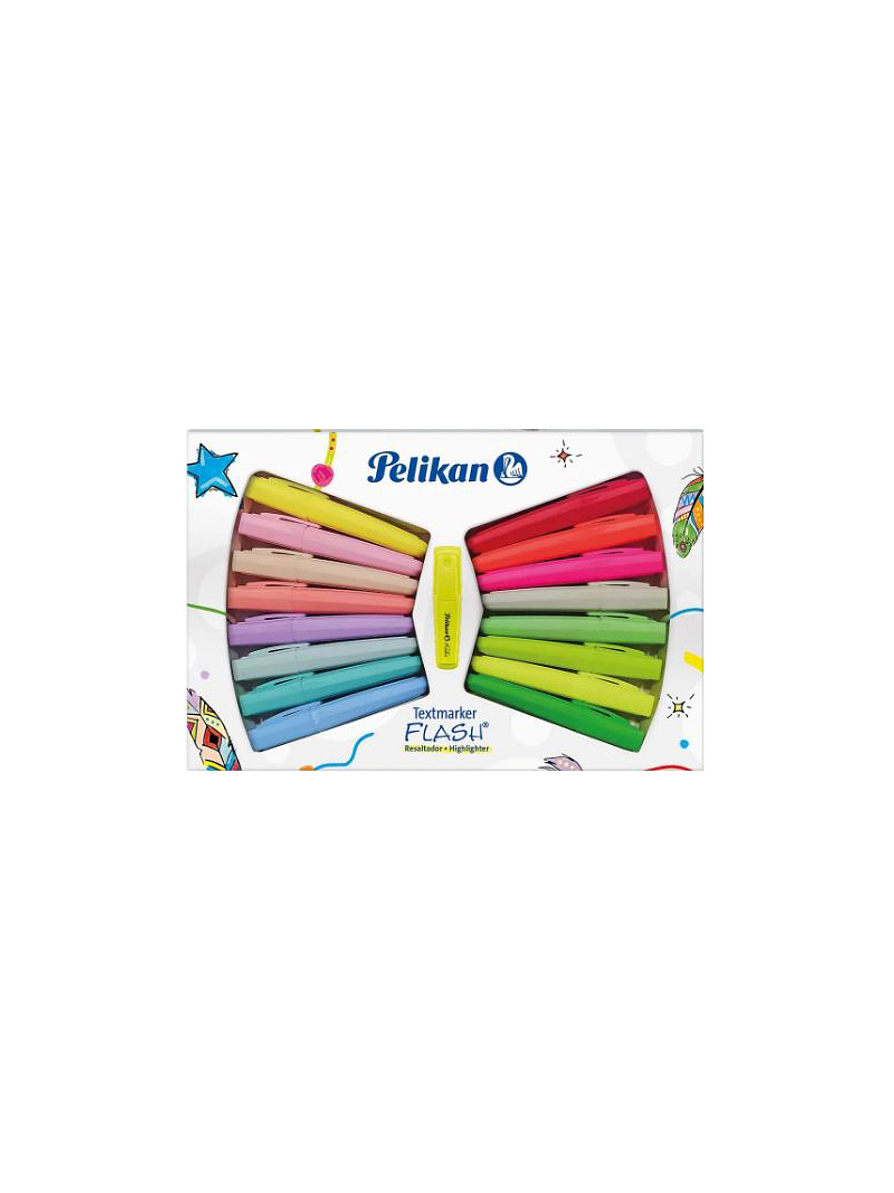 Resaltador Textmarker Pelikan Flash Búho Caja X 16 Colores 2
